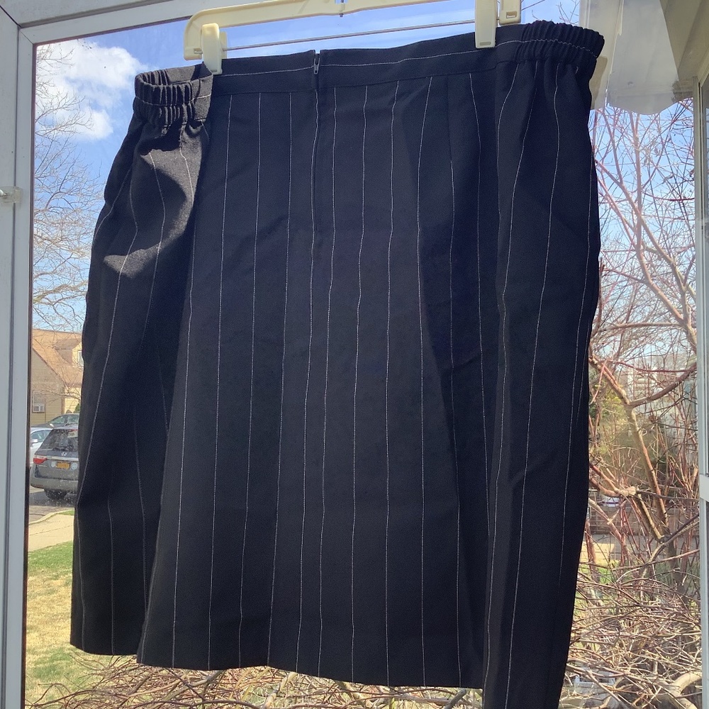 Plus size 24W gray stripe skirt